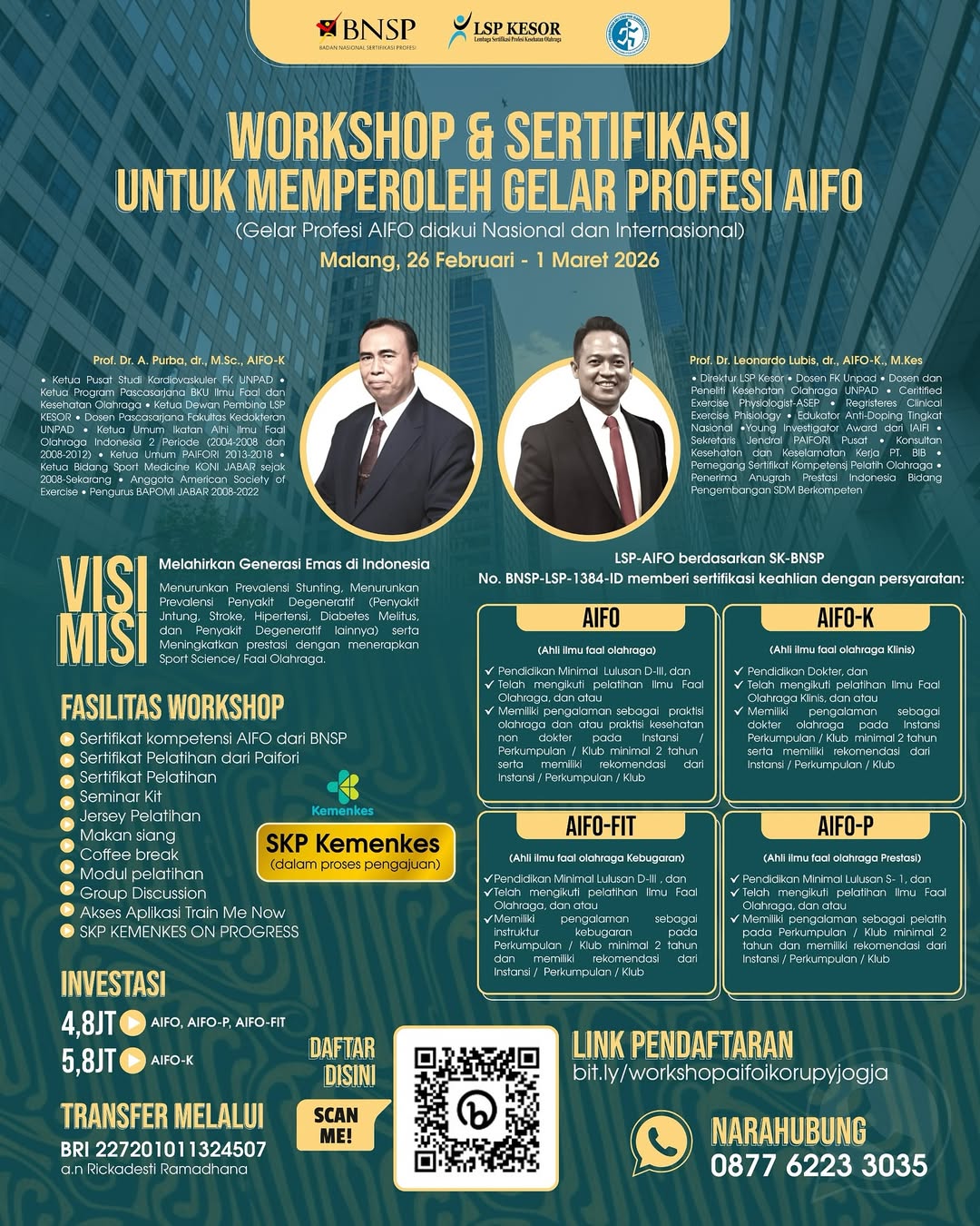 🔥workshop & sertifikasi aifo 2026🔥(gelar profesi aifo diakui nasional & internasional)📍 malan